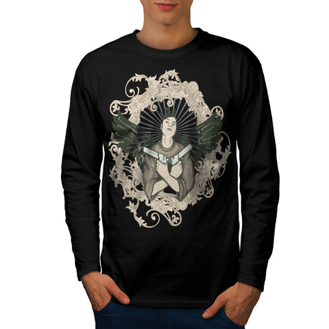 Evil Angel Gangster Mens Long Sleeve T-Shirt