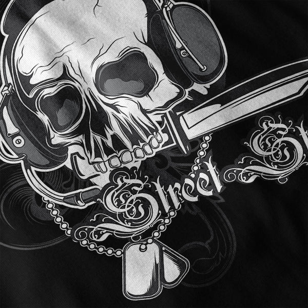 Skull Street Style Mens Long Sleeve T-Shirt