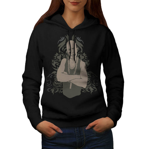 Gangster Rapper Thug Womens Hoodie