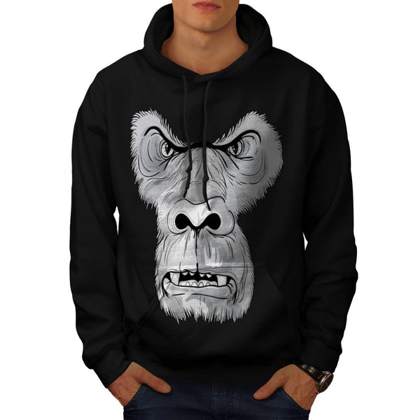 Evil Monkey Ape Face Mens Hoodie