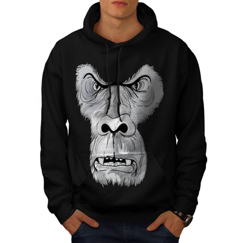 Evil Monkey Ape Face Mens Hoodie