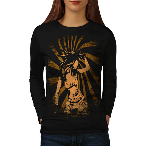 Dancing Girl Party Womens Long Sleeve T-Shirt