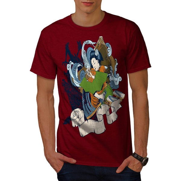 Geisha Japan Lady Mens T-Shirt