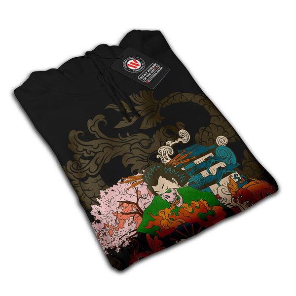 Horror Geisha Skull Mens Hoodie