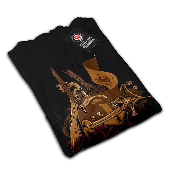 Bullseye Skull War Mens Hoodie