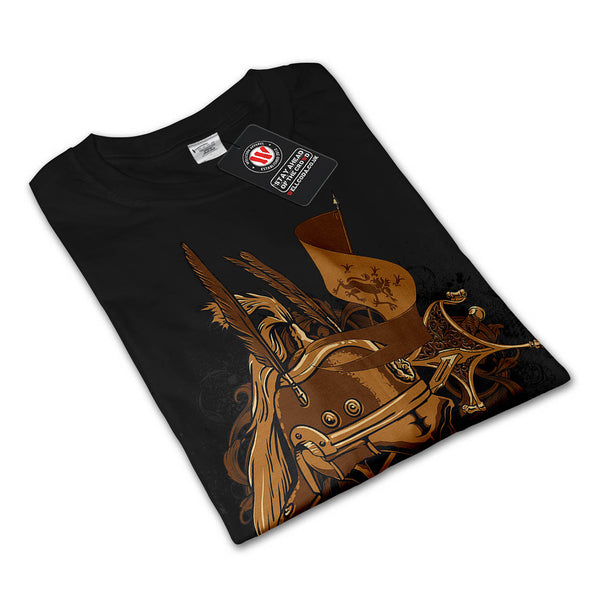 Bullseye Skull War Mens Long Sleeve T-Shirt