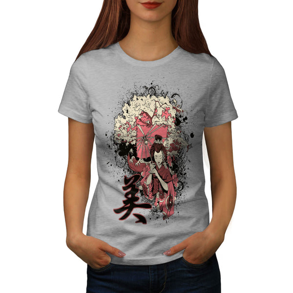 Geisha Japan Girl Womens T-Shirt