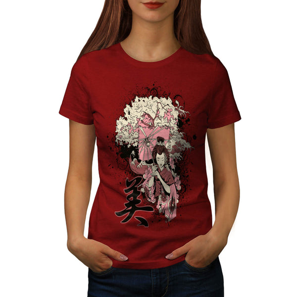 Geisha Japan Girl Womens T-Shirt