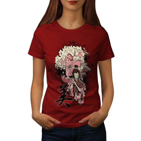 Geisha Japan Girl Womens T-Shirt