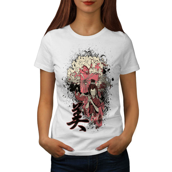 Geisha Japan Girl Womens T-Shirt