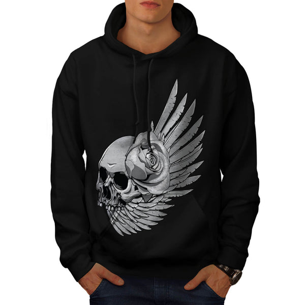 Skull Wing Design Mens Hoodie