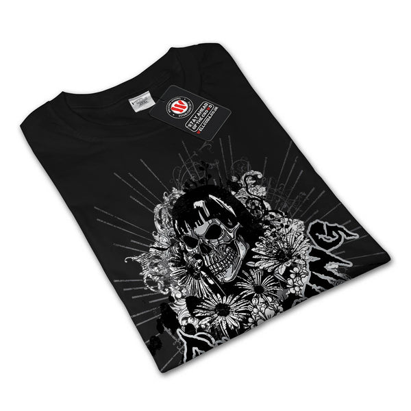 Die Young Fear Skull Mens Long Sleeve T-Shirt