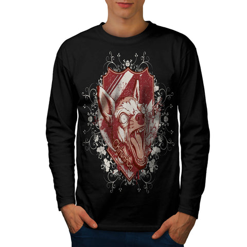 Crazy Chihuahua Dog Mens Long Sleeve T-Shirt