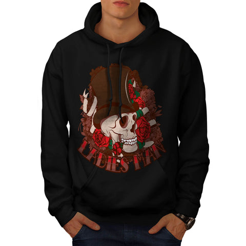 Ladies Man Skull Mens Hoodie