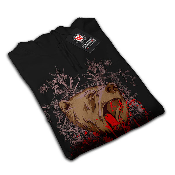 Savage Grizzly Bear Mens Hoodie
