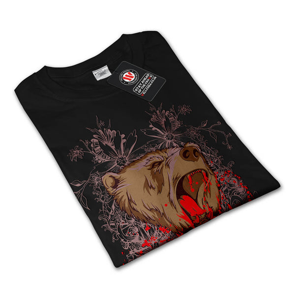 Savage Grizzly Bear Mens Long Sleeve T-Shirt