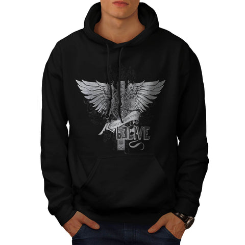 Belive Grave Stone Mens Hoodie