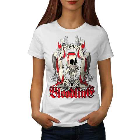 Blood Lines Skull Womens T-Shirt