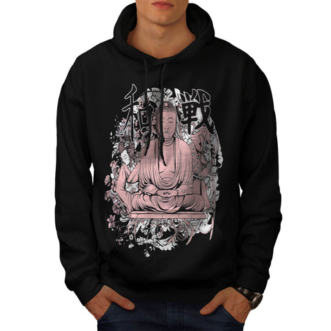 Buddha Asia Model Mens Hoodie
