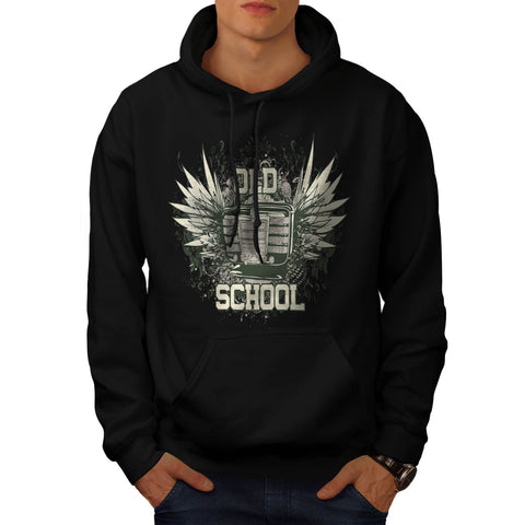 Old School Radio Mens Hoodie