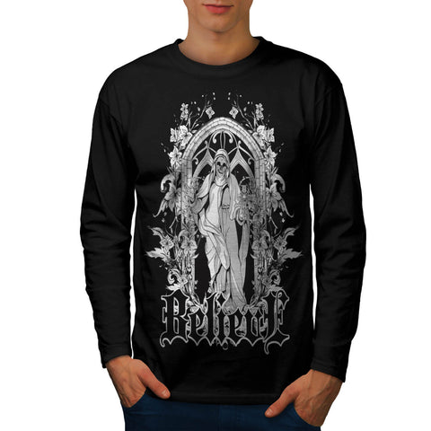 Belive Horror Throne Mens Long Sleeve T-Shirt