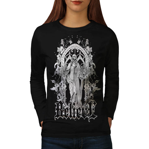 Belive Horror Throne Womens Long Sleeve T-Shirt