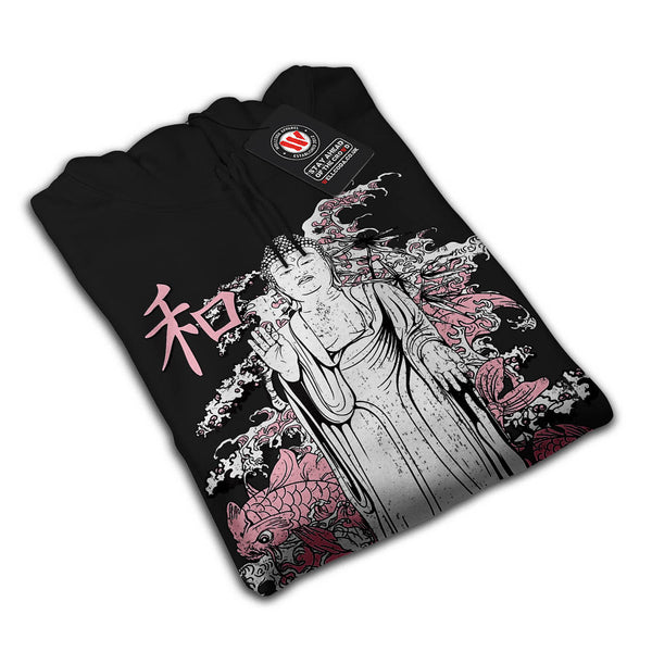 Asian Monk Design Mens Hoodie