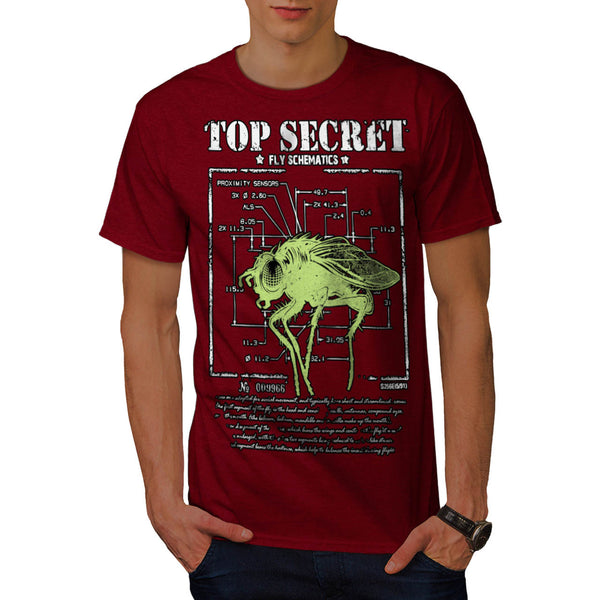 Top Secret Fly Insect Mens T-Shirt
