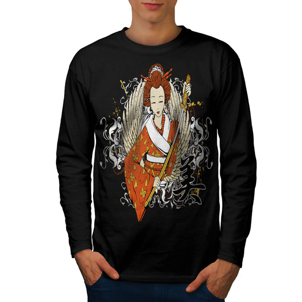 Evil Geisha Ninja Mens Long Sleeve T-Shirt