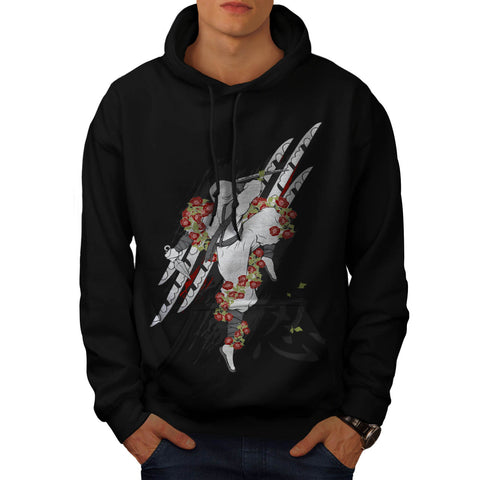 Ninja Weapon Attack Mens Hoodie