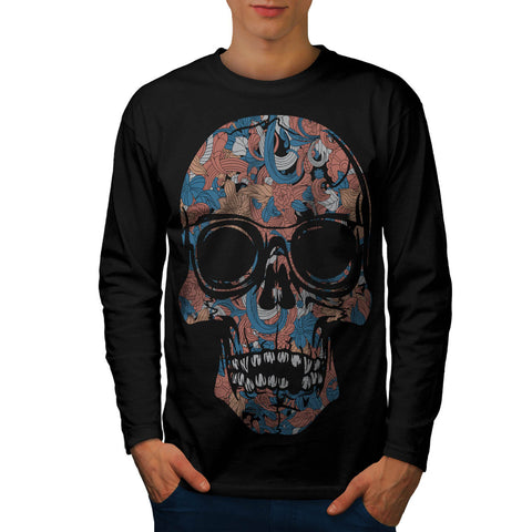 Fantasy Skull Party Mens Long Sleeve T-Shirt
