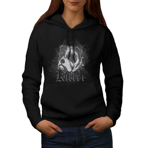 Killer Fighting Dog Womens Hoodie