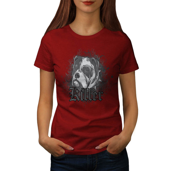 Killer Fighting Dog Womens T-Shirt