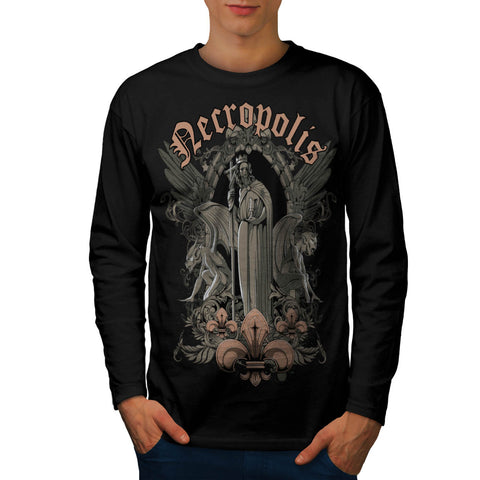 Necropolis Cemetery Mens Long Sleeve T-Shirt