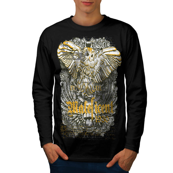 Maleficent Owl Bird Mens Long Sleeve T-Shirt