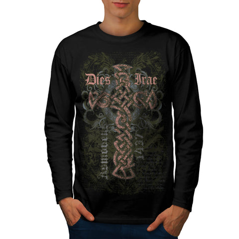 Tomb Stone Dies Fear Mens Long Sleeve T-Shirt