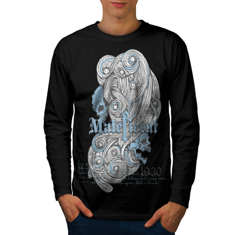 Maleficent Skull USA Mens Long Sleeve T-Shirt