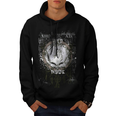 Wild Inside Wolf USA Mens Hoodie