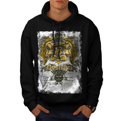 Dystopia Scary City Mens Hoodie