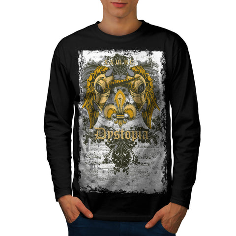 Dystopia Scary City Mens Long Sleeve T-Shirt