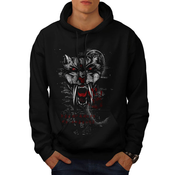 Evil Wild Cat Tiger Mens Hoodie