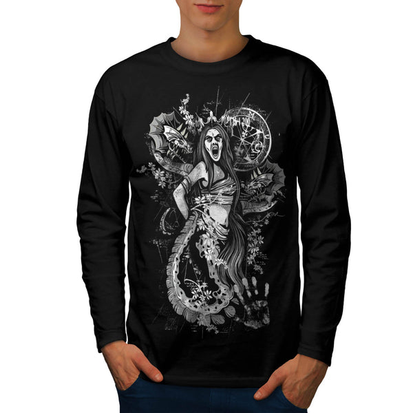 Dragon Lady Attack Mens Long Sleeve T-Shirt