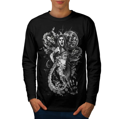 Dragon Lady Attack Mens Long Sleeve T-Shirt