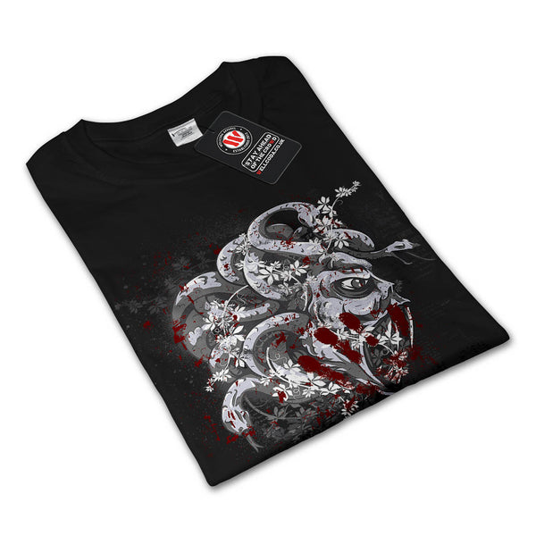 Medusa Godess Snake Mens Long Sleeve T-Shirt