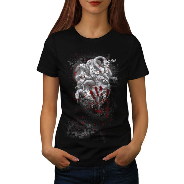 Medusa Godess Snake Womens T-Shirt