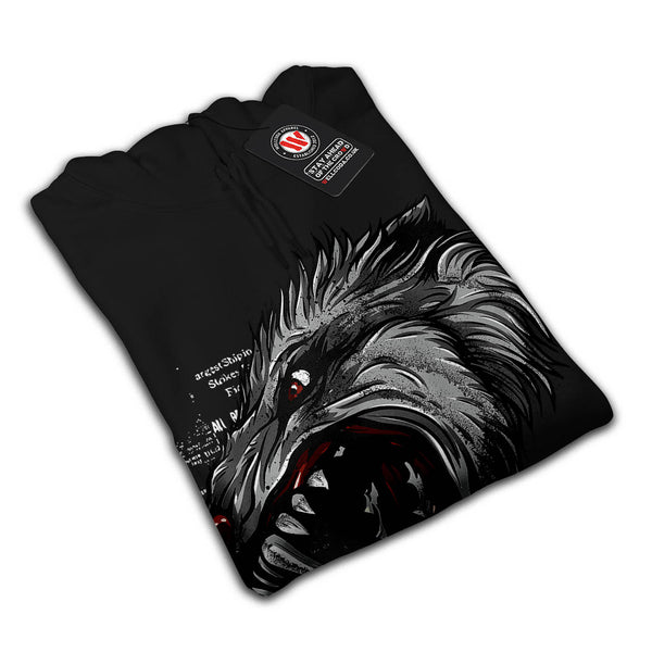 Raging Tiger Face Mens Hoodie
