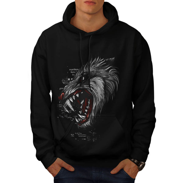 Raging Tiger Face Mens Hoodie
