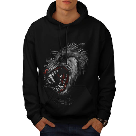 Raging Tiger Face Mens Hoodie