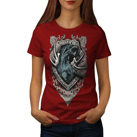 Dragon Shield Slayer Womens T-Shirt