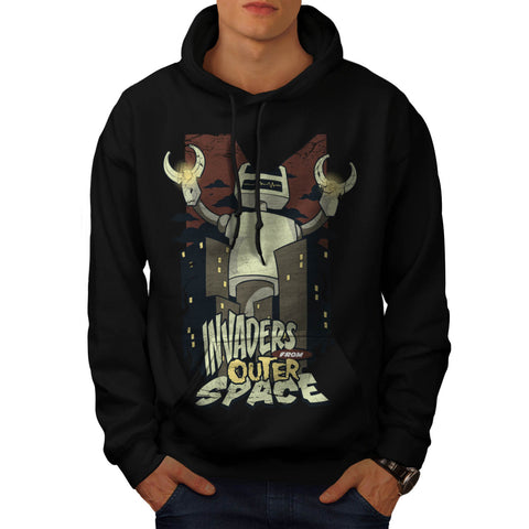 Invaders Outer Space Mens Hoodie